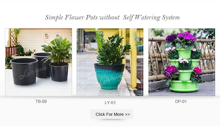 Modern Tall Large Size Indoor Outdoor Living Room Garden Decorative Round Self-Watering Plastic Plant Flower Pots